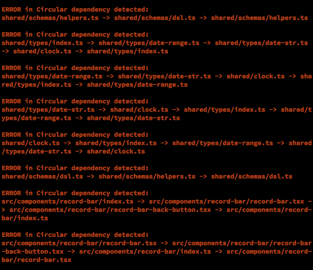 Circular dependency. VALUEERROR: circular reference detected Python.